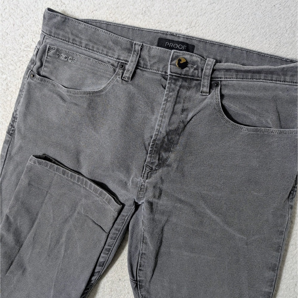 Proof 5 Pocket Pant Jeans‎ Mens 31x30 Gray Canvas Stretch Rover Huckberry